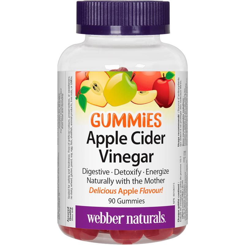 Ябълков оцет Гъми х 90 желирани таблетки Webber Naturals