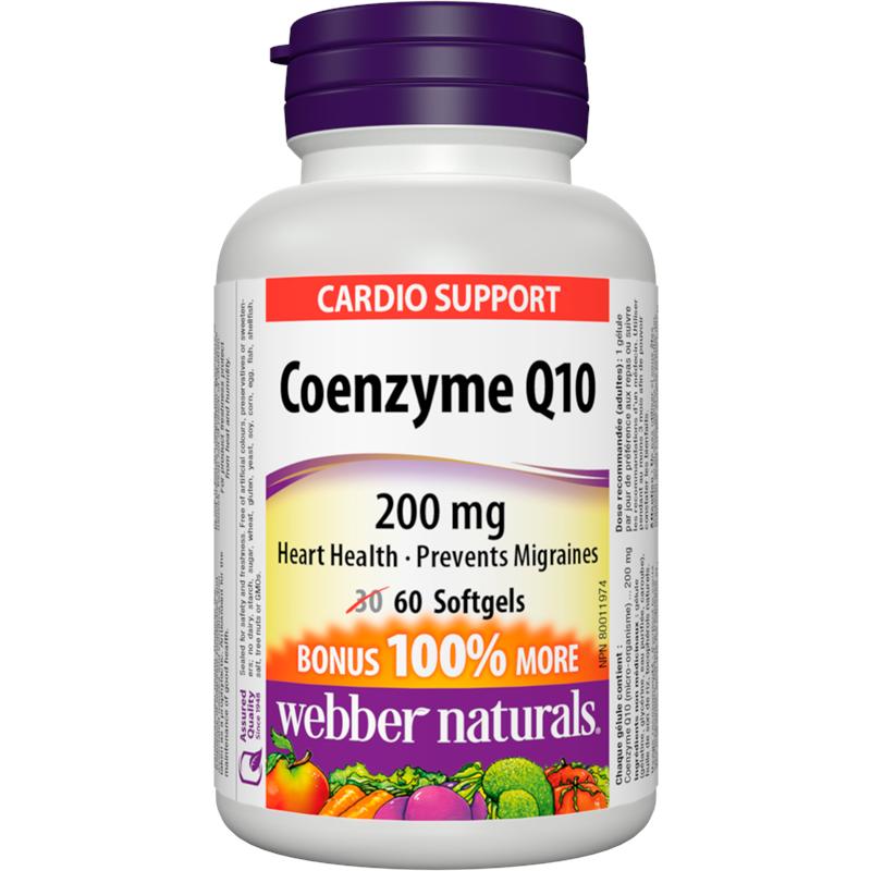 Коензим Q10 200 mg x 60 софтгел капсули Webber Naturals