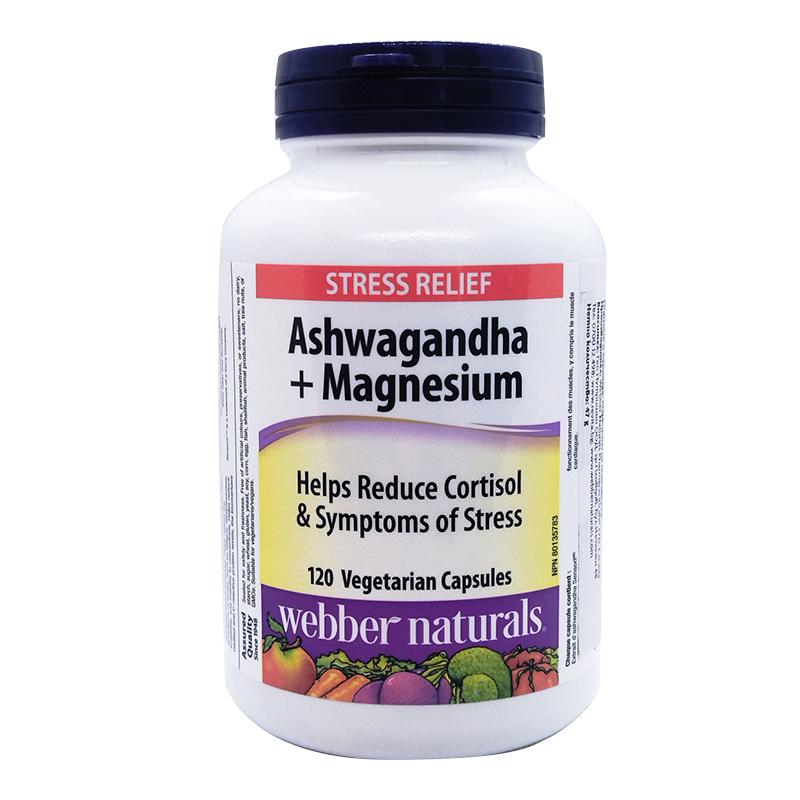 Ашваганда + магнезий х 120 капсули Webber Naturals