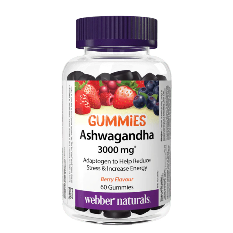 Ашваганда Гъми 200 mg x 60 желирани таблетки, с вкус на горски плодове Webber Naturals