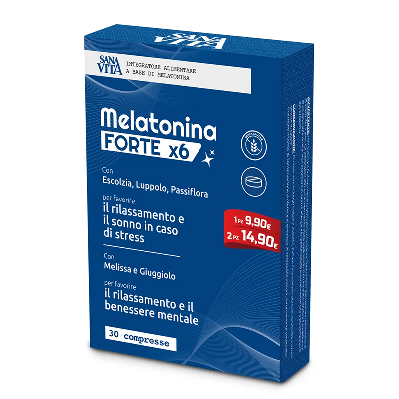 Мелатонин Форте + билкови екстракти и витамин В6 x 30 таблетки Paladin Pharma