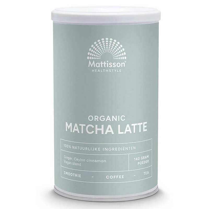 Лате с матча, джинджифил,  цейлонска канела, БИО x 140 g прах Mattisson Healthstyle