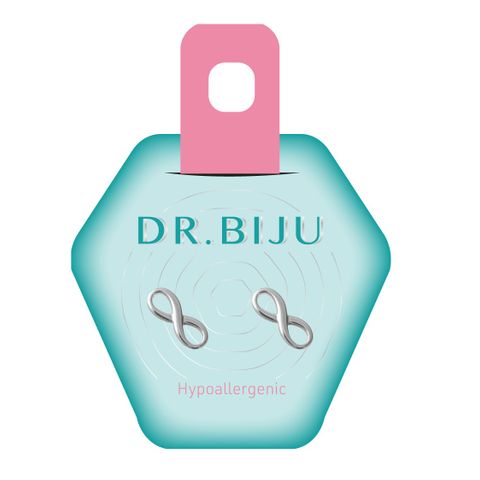 Dr.Biju Хипоалергенни обеци Infinity 10 мм White Bronze,