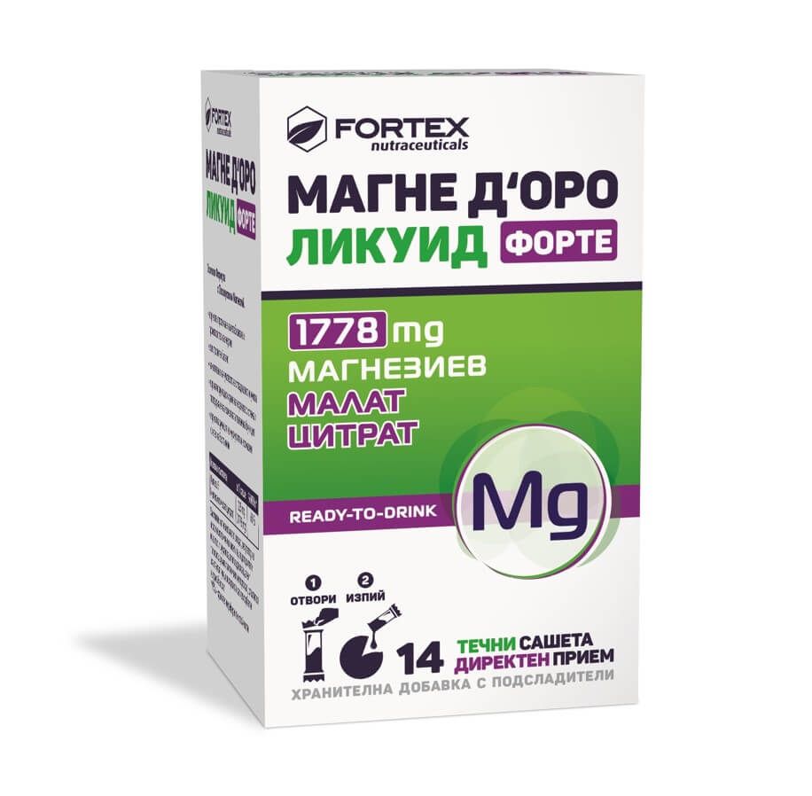 Fortex Магне Д'оро Ликуид Форте с магнезий 14 сашета