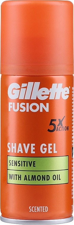 GILLETTE Fusion 5 Sensitive Гел за бръснене бадемово масло 75мл.