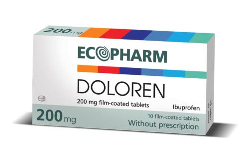 Долорен 200 mg х 10 таблетки при болка и температура Doloren