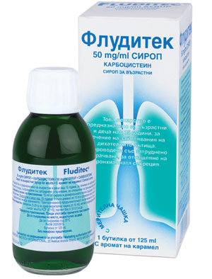 Флудитек, Fluditec сироп 50 мг/мл 125 мл за кашлица